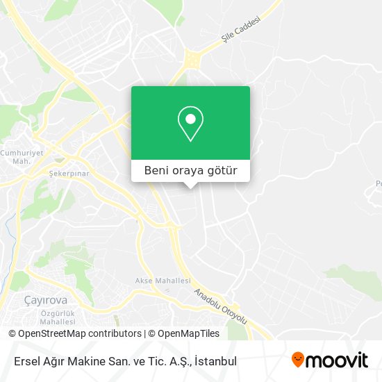 Ersel Ağır Makine San. ve Tic. A.Ş. harita