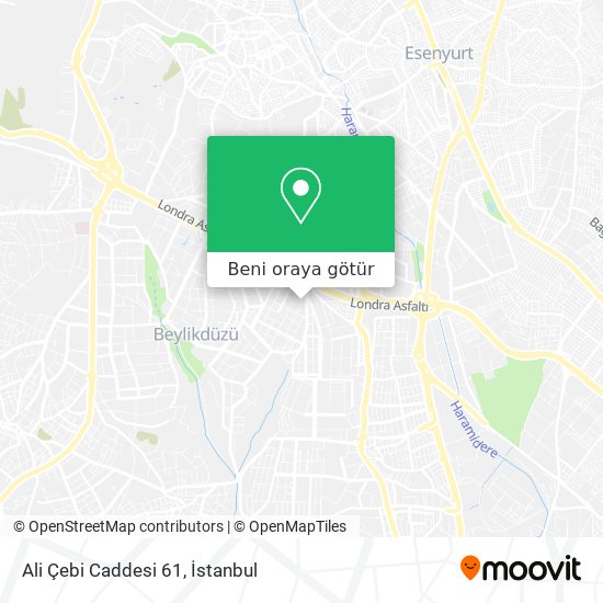 Ali Çebi Caddesi 61 harita