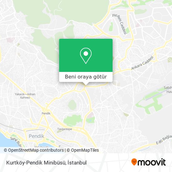 Kurtköy-Pendik Minibüsü harita