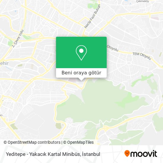 Yeditepe - Yakacık Kartal Minibüs harita