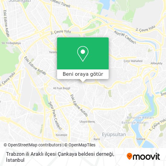 Trabzon ili Araklı ilçesi Çankaya beldesi derneği harita