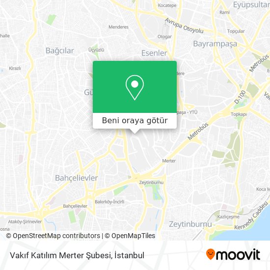 Vakıf Katılım Merter Şubesi harita