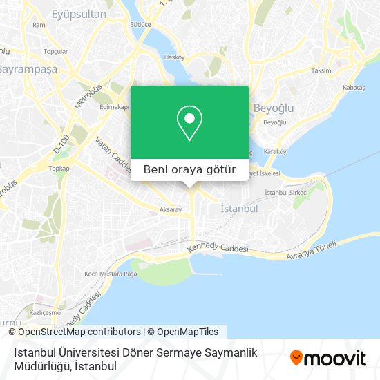 Istanbul Üniversitesi Döner Sermaye Saymanlik Müdürlüğü harita