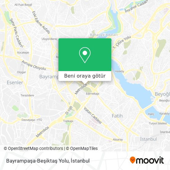 Bayrampaşa-Beşiktaş Yolu harita