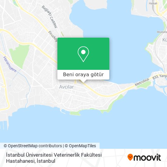 İstanbul Üniversitesi Veterinerlik Fakültesi Hastahanesi harita