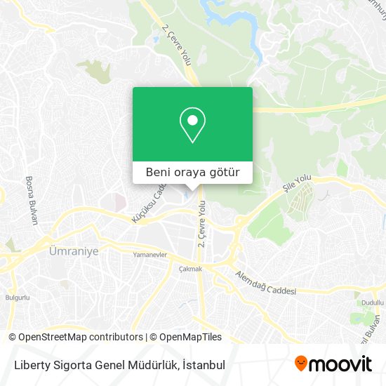 Liberty Sigorta Genel Müdürlük harita