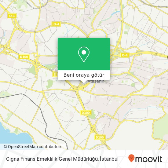 Cigna Finans Emeklilik Genel Müdürlüğü harita