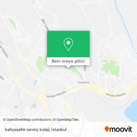 bahçeşehir sevinç koleji harita