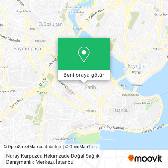 Nuray Karpuzcu Hekimzade Doğal Sağlık Danışmanlık Merkezi harita