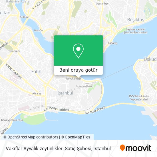 Vakıflar Ayvalık zeytinlikleri Satış Şubesi harita