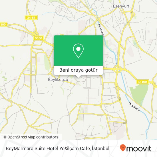 BeyMarmara Suite Hotel Yeşilçam Cafe harita
