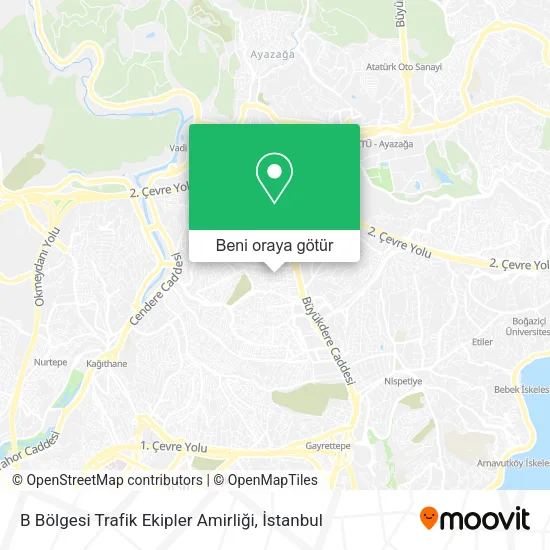 B Bölgesi Trafik Ekipler Amirliği harita