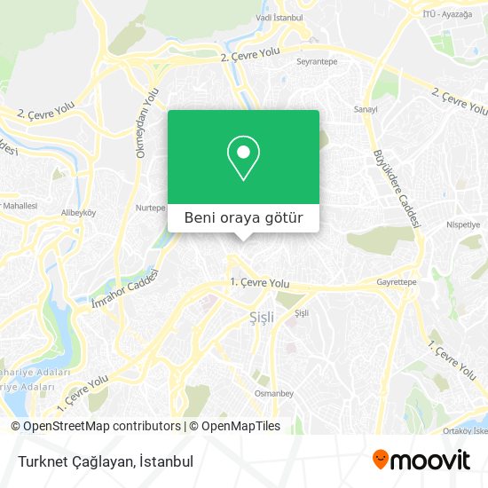 Turknet Çağlayan harita
