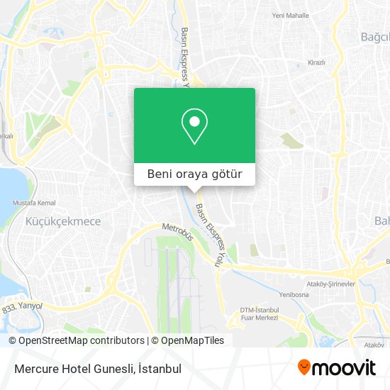 Mercure Hotel Gunesli harita