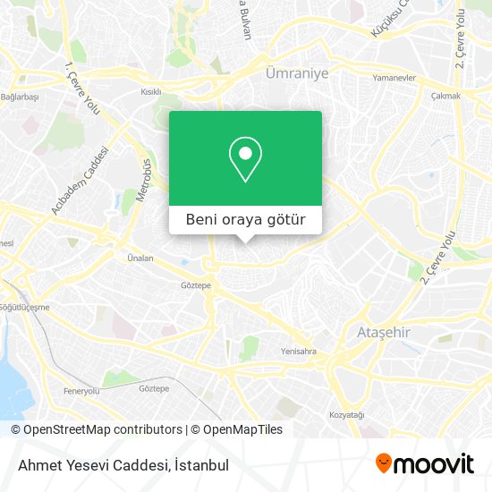 Ahmet Yesevi Caddesi harita