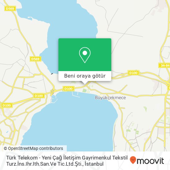 Türk Telekom - Yeni Çağ İletişim Gayrimenkul Tekstil Turz.İns.Ihr.Ith.San.Ve Tic.Ltd.Şti. harita