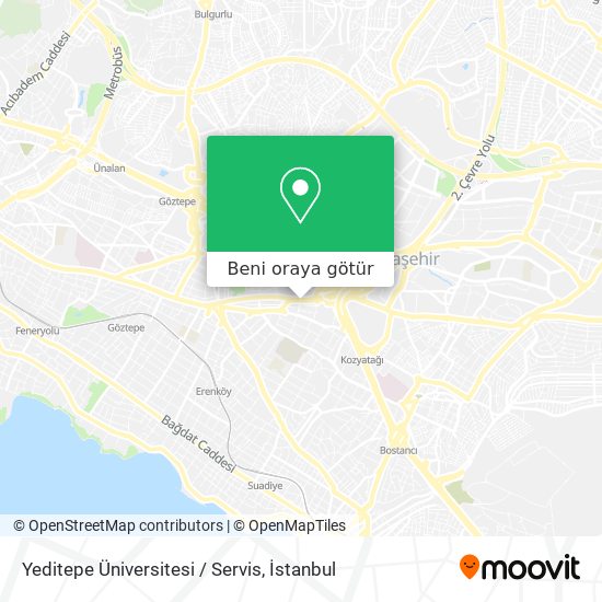 Yeditepe Üniversitesi / Servis harita