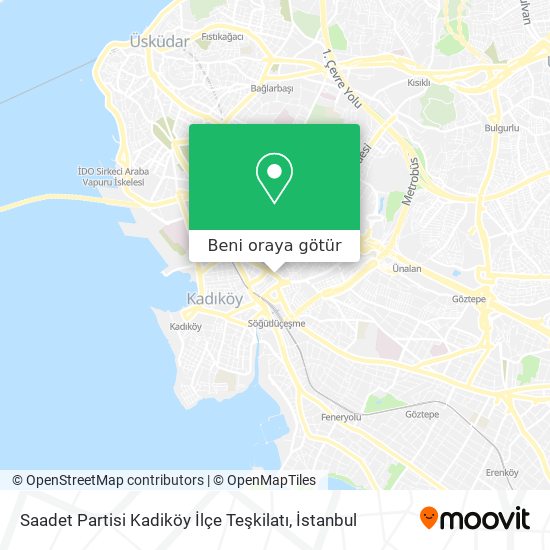 Saadet Partisi Kadiköy İlçe Teşkilatı harita