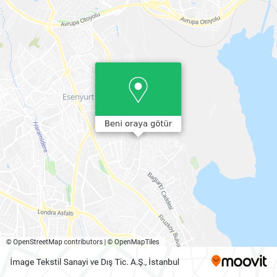 İmage Tekstil Sanayi ve Dış Tic. A.Ş. harita