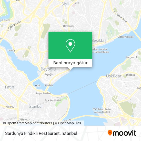 Sardunya Fındıklı Restaurant harita