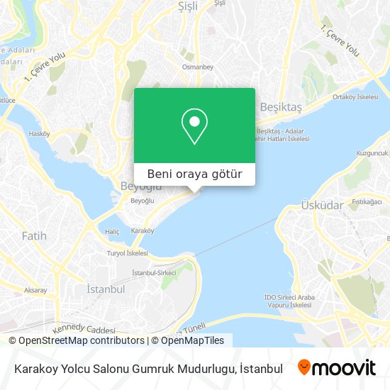 Karakoy Yolcu Salonu Gumruk Mudurlugu harita