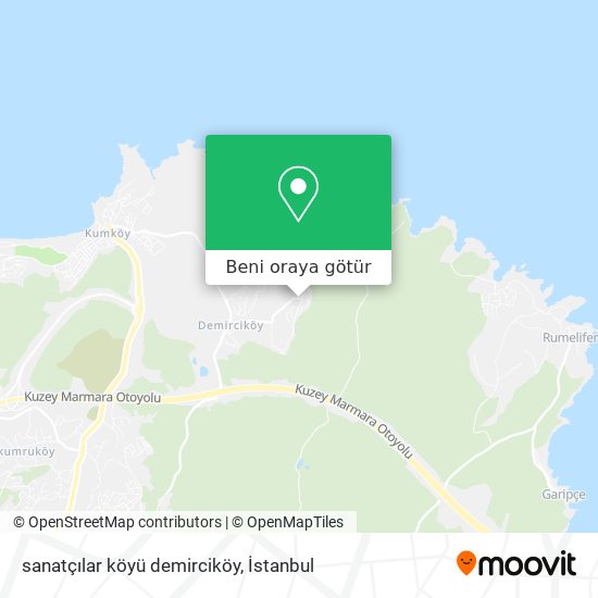 sanatçılar köyü demirciköy harita