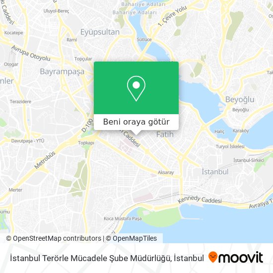 İstanbul Terörle Mücadele Şube Müdürlüğü harita