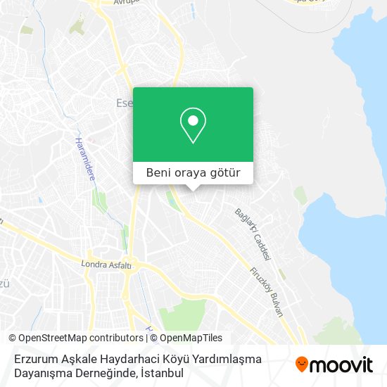 Erzurum Aşkale Haydarhaci Köyü Yardımlaşma Dayanışma Derneğinde harita