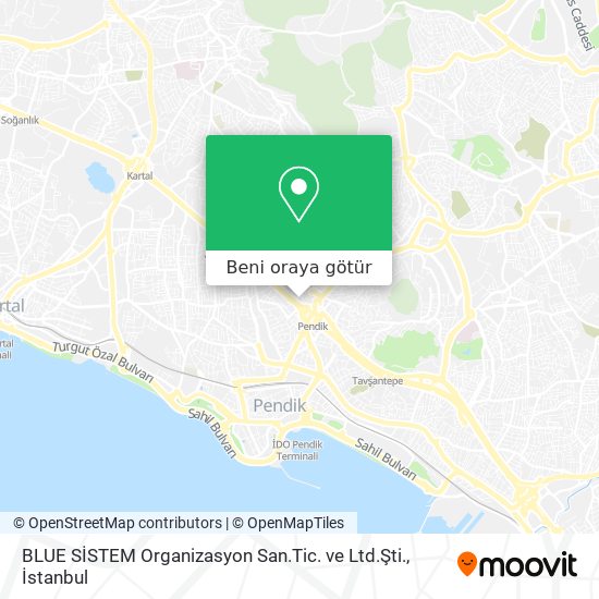 BLUE SİSTEM Organizasyon San.Tic. ve Ltd.Şti. harita