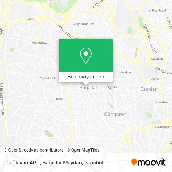 Çağlayan APT., Bağcılar Meydan harita