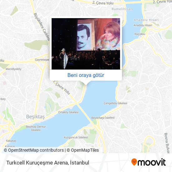 Turkcell Kuruçeşme Arena harita