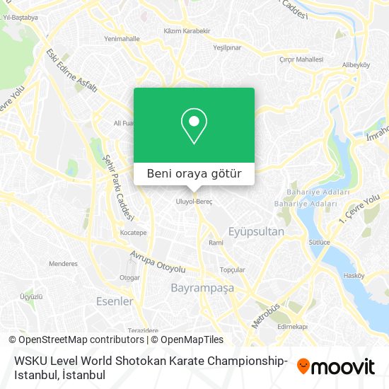 WSKU Level World Shotokan Karate Championship-Istanbul harita