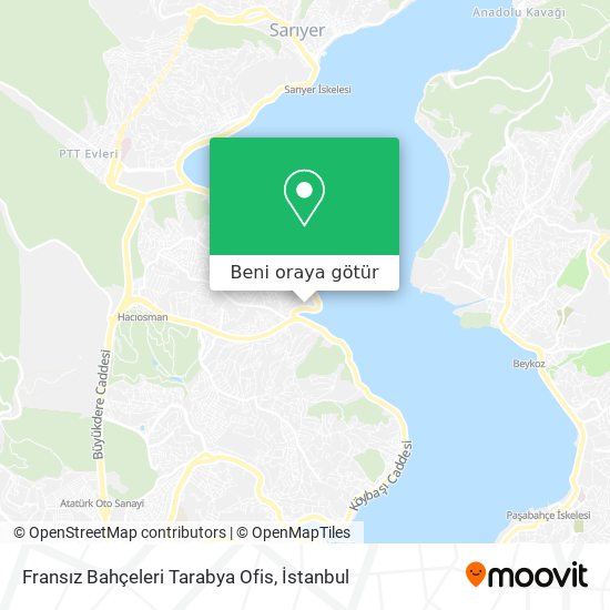 Fransız Bahçeleri Tarabya Ofis harita