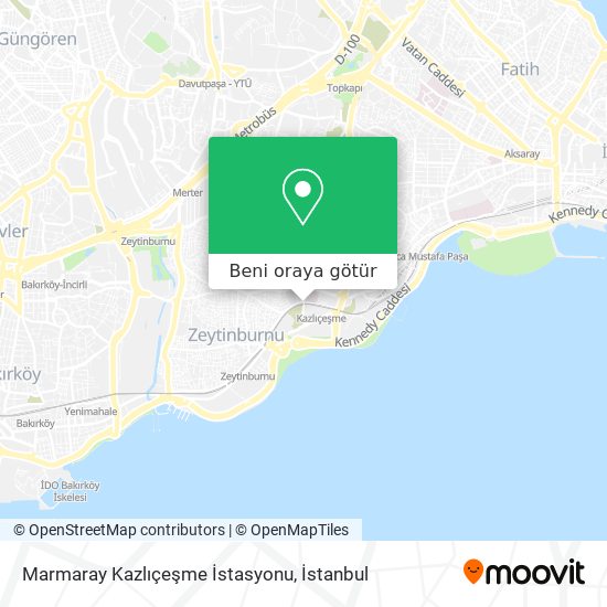 Marmaray Kazlıçeşme İstasyonu harita