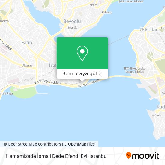 Hamamizade İsmail Dede Efendi Evi harita