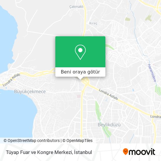 Tüyap Fuar ve Kongre Merkezi harita