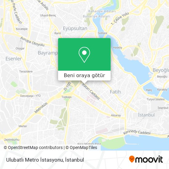 Ulubatlı Metro İstasyonu harita