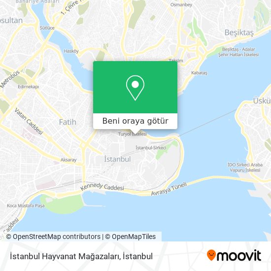 İstanbul Hayvanat Mağazaları harita