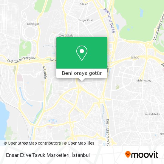 Ensar Et ve Tavuk Marketlerı harita