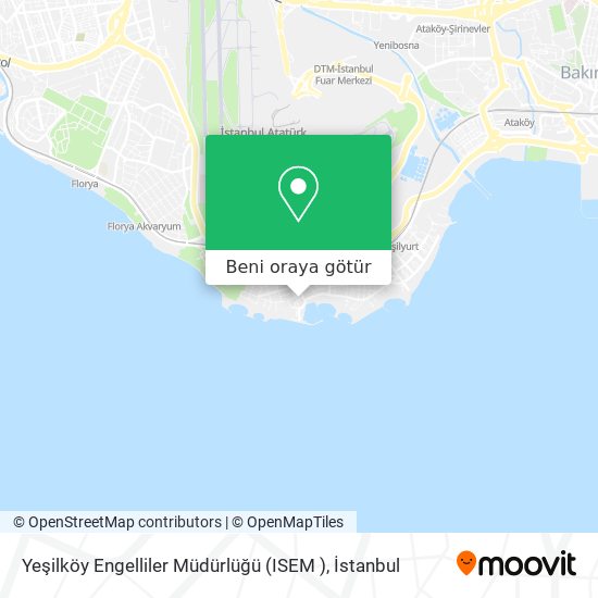 Yeşilköy Engelliler Müdürlüğü (ISEM ) harita