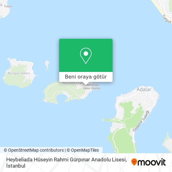 Heybeliada Hüseyin Rahmi Gürpınar Anadolu Lisesi harita