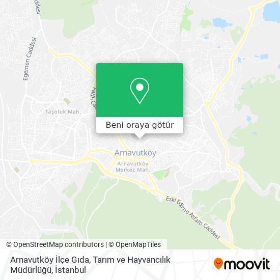Arnavutköy İlçe Gıda, Tarım ve Hayvancılık Müdürlüğü harita