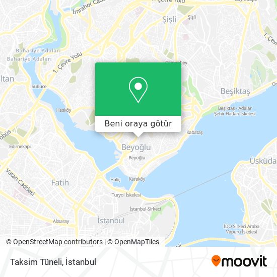 Taksim Tüneli harita