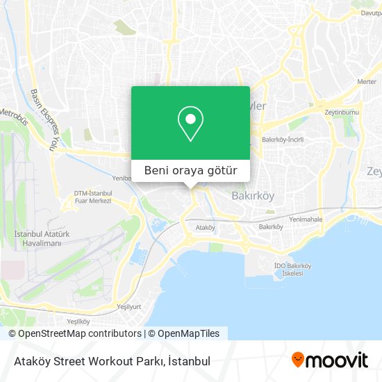 Ataköy Street Workout Parkı harita