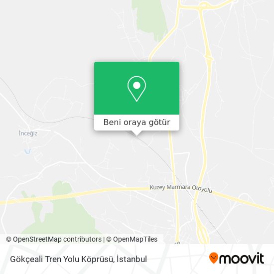 Gökçeali Tren Yolu Köprüsü harita
