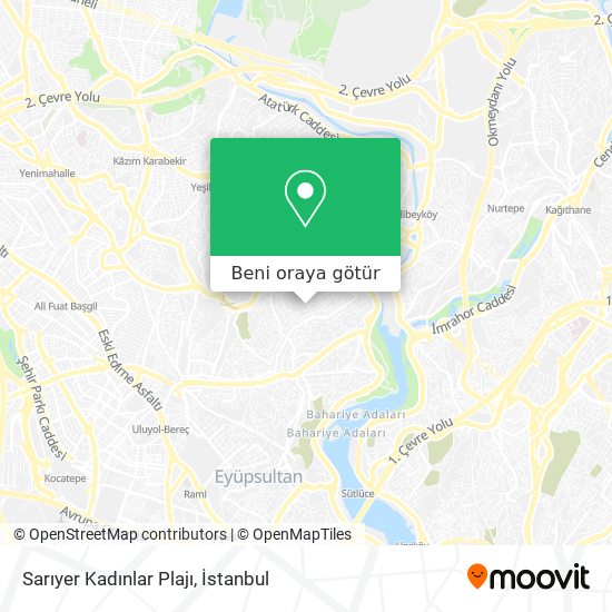 Sarıyer Kadınlar Plajı harita