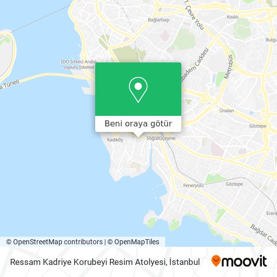 Ressam Kadriye Korubeyi Resim Atolyesi harita
