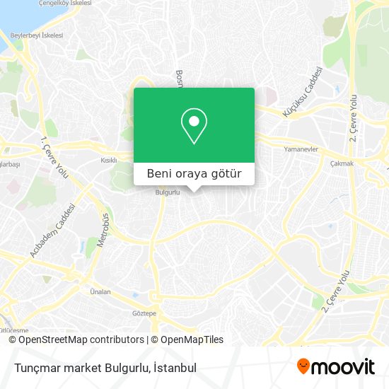 Tunçmar market Bulgurlu harita