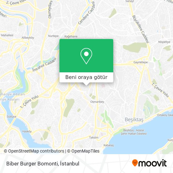 Biber Burger Bomonti harita