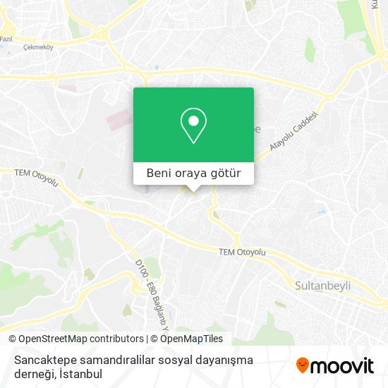 Sancaktepe samandıralilar sosyal dayanışma derneği harita